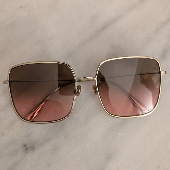 Christian Dior Diorbydior3F Pink and Gold Sunglasses - Picture 1 of 16
